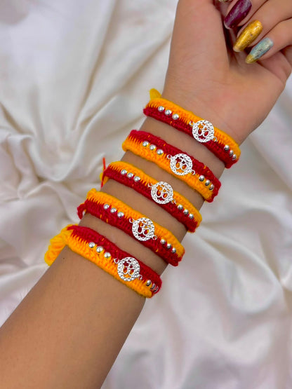 Premium Om 🕉️Designer Silver Rakhi