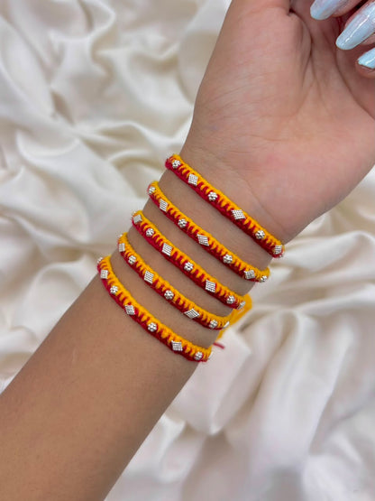 Premium 9 Phuli Silver Rakhi |