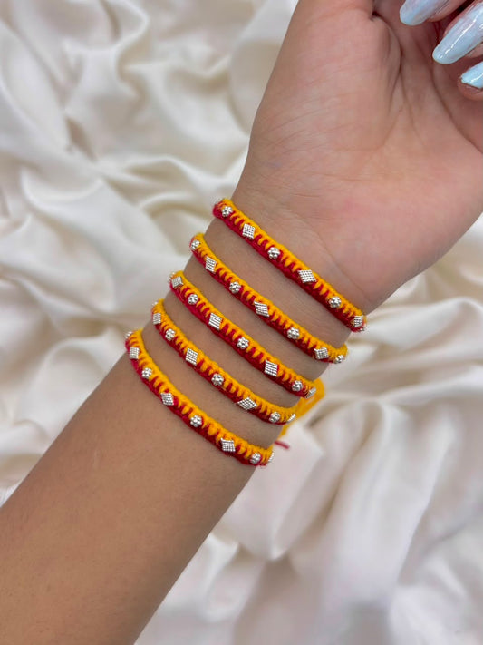 Premium 9 Phuli Silver Rakhi |