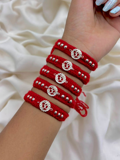 Premium Om Silver Rakhi