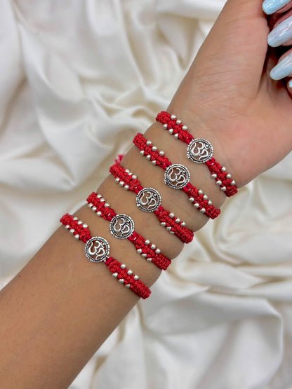 Premium Om Silver Rakhi🕉️