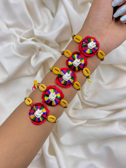 Premium Rainbow Ganesha Designer Rakhi