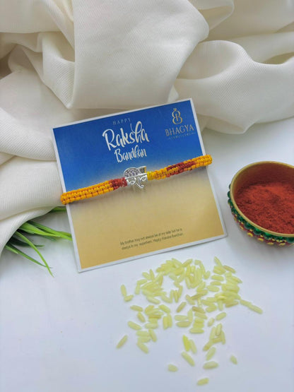 Premium Shiv Silver Rakhi