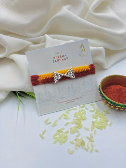 Premium Silver Bow Rakhi