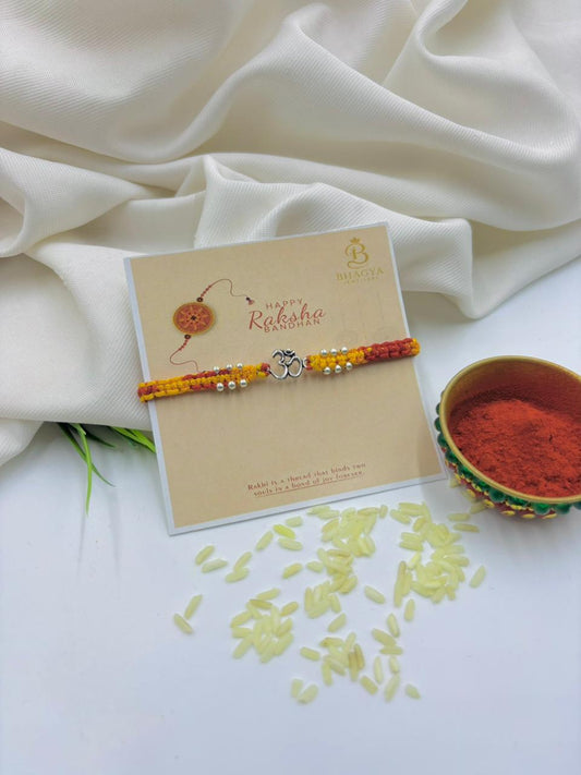 Premium Om Silver Rakhi