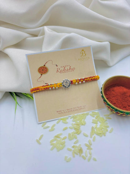 Premium Om Silver Rakhi