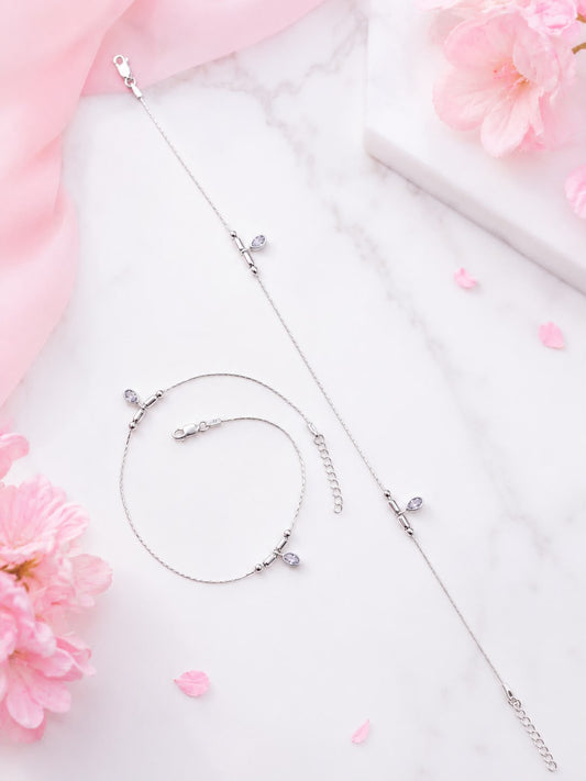 Elegant Silver Charm Payal for Women