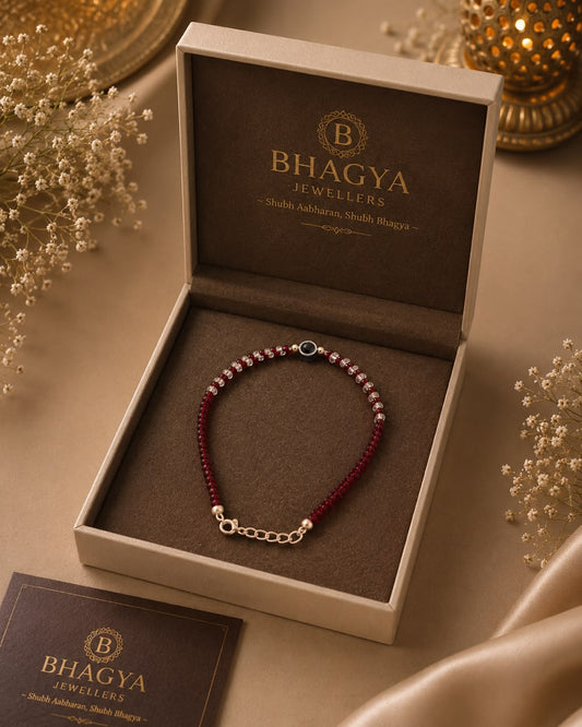 Handmade Red Crystal Evil Eye Bracelet