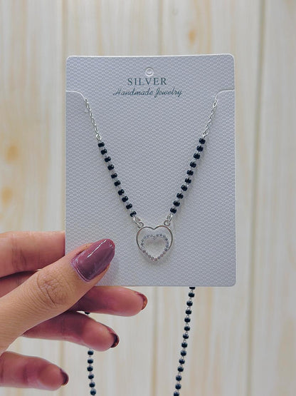 Double Heart Diamond Mangalsutra