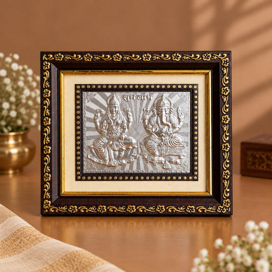 Silver Ganesh ji & Lakshmi ji