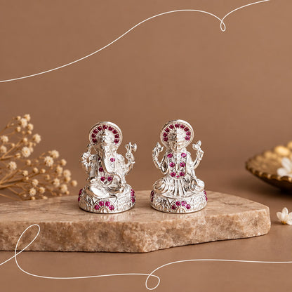 silver Laxmi & Ganesh ji