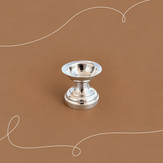 Silver Pedestal Diya