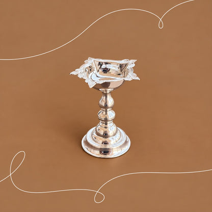 Silver Diya Stand