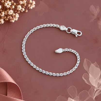 Elegant Sterling Silver Woven Bracelet