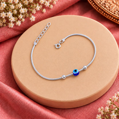 Silver Evil Eye Bracelet