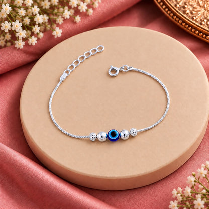 Silver Evil Eye Bracelet