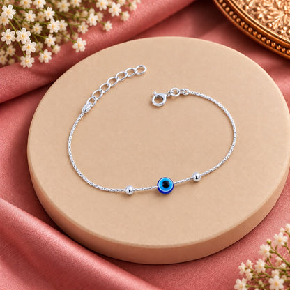 Silver Evil Eye Bracelet