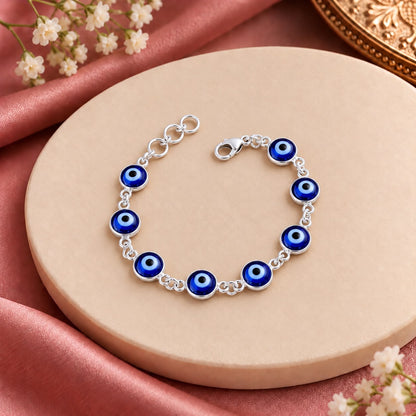 Silver Evil Eye Bracelet
