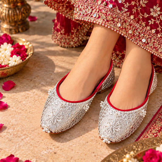 Designer Silver jhuti