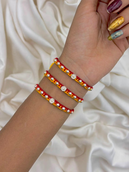 Premium Swastik 卐 Silver Rakhi