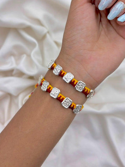 Premium Om🕉️ Shree Silver Rakhi