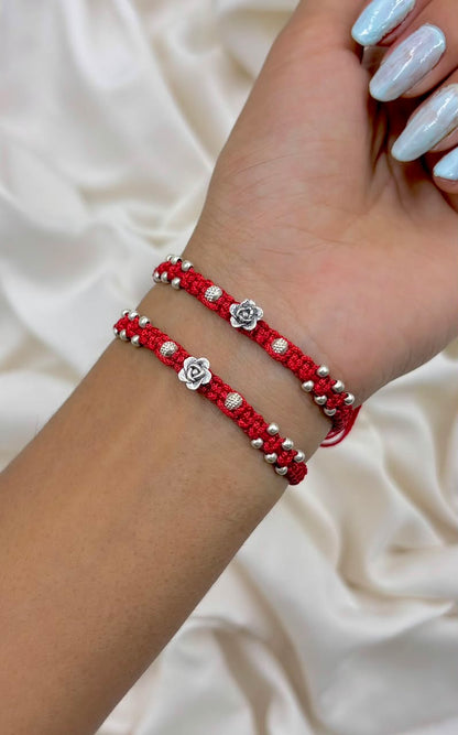 Premium Silver Rose🌹 Rakhi