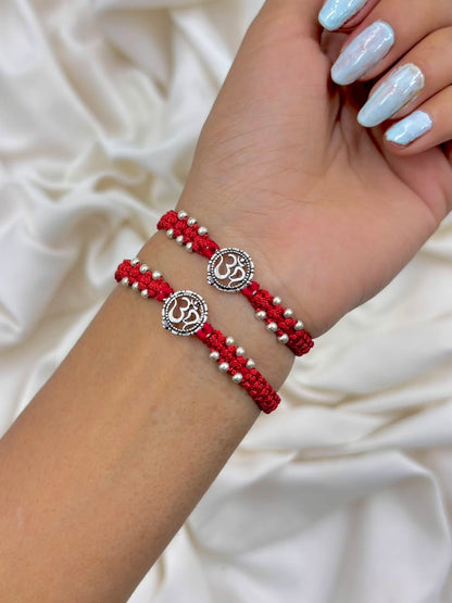 Premium Om Silver Rakhi🕉️