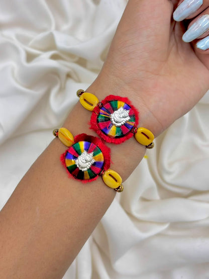 Premium Rainbow Ganesha Designer Rakhi