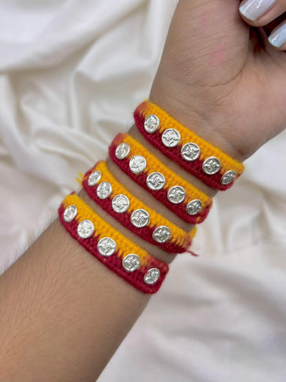 Premium Silver Swastik Rakhi