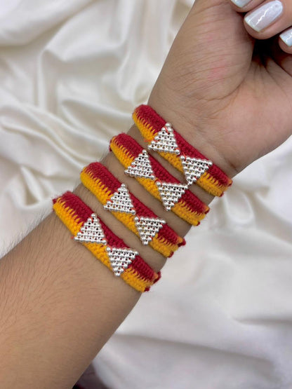 Premium Silver Bow Rakhi