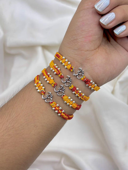 Premium Om Silver Rakhi