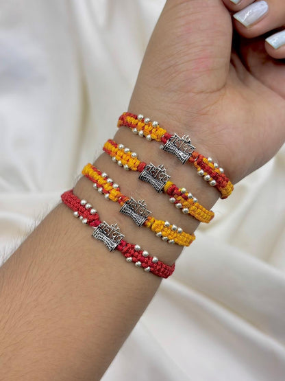 Premium Mahadev Damru Silver Rakhi