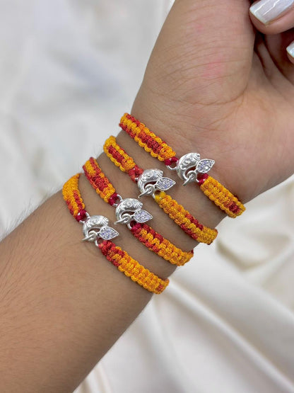 Premium Ganpati Silver Rakhi