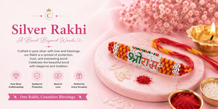 silver rakhi