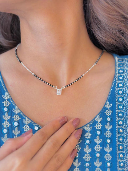 Emerald Cut Diamond Mangalsutra
