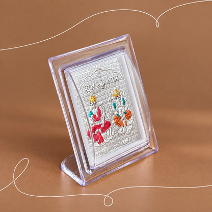 Silver Lakshmi Ganesh ji Frame