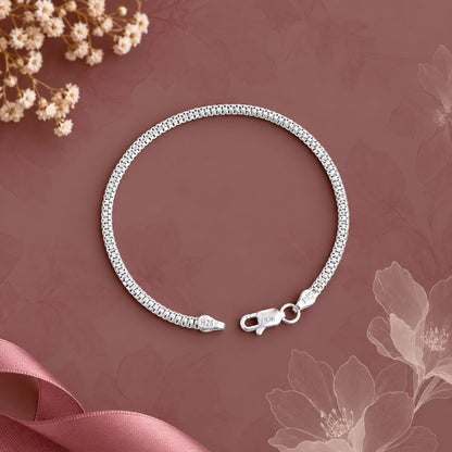 Elegant Sterling Silver Chain Bracelet
