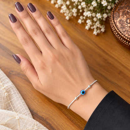 Silver Evil Eye Bracelet