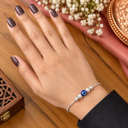 Silver Evil Eye Bracelet