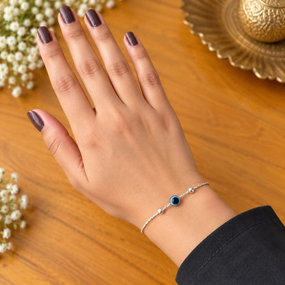 Silver Evil Eye Bracelet
