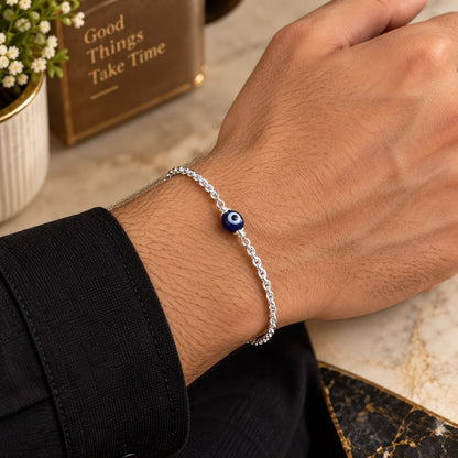 Silver Evil Eye Bracelet