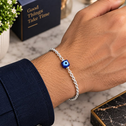Silver Evil Eye Bracelet