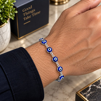 Silver Evil Eye Bracelet