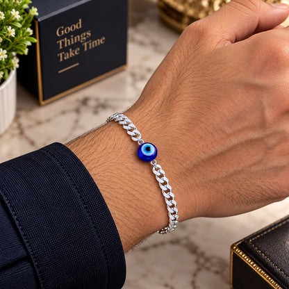 Silver Evil Eye Bracelet